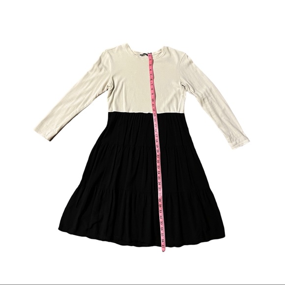 ZARA Black & White Long Sleeve Dress - Picture 3 of 3